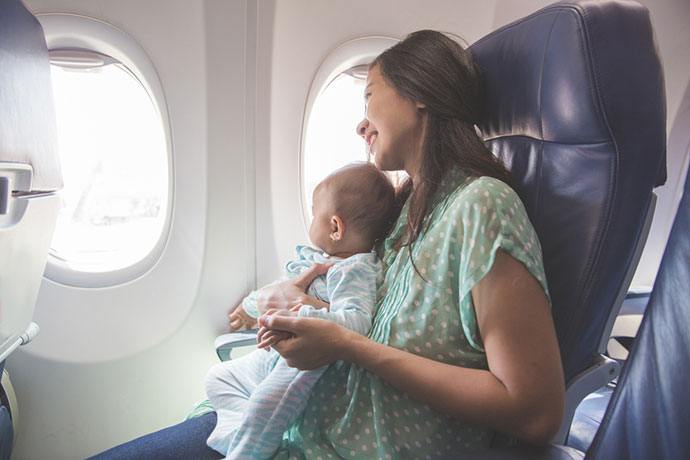 flying with an infant on lap delta