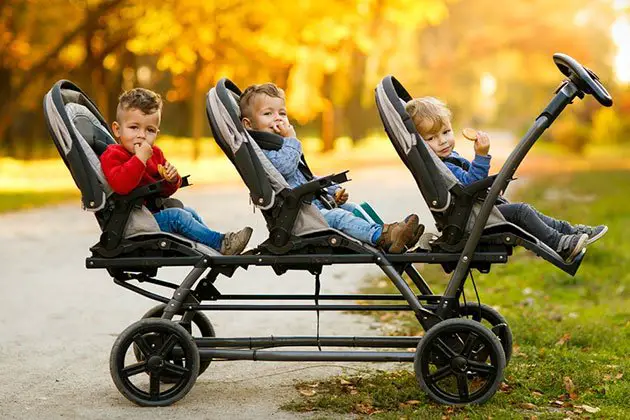 best triple stroller for twins and toddler