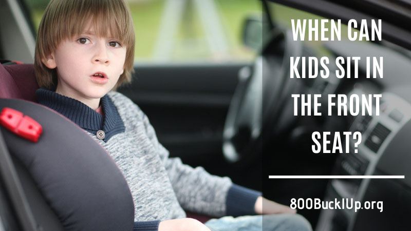 when can kids sit in the front seat