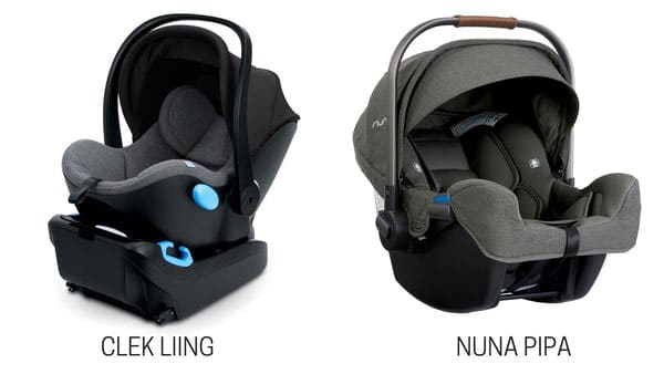 clek liing infant car seat vs nuna pipa