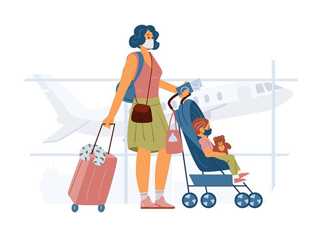 is baby stroller allowed in flight