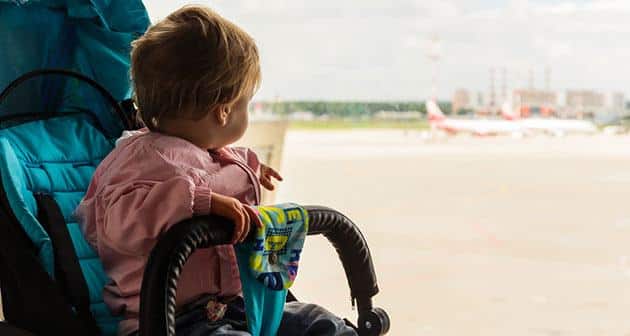 travelling with strollers on airplanes