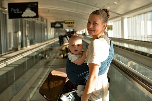 baby carrier vs stroller airport