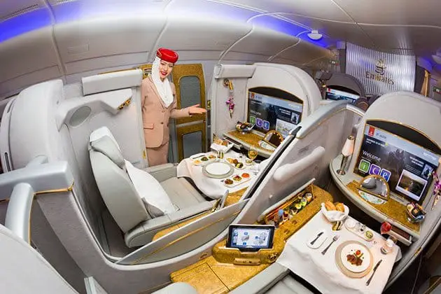 flying emirates with a baby and toddler