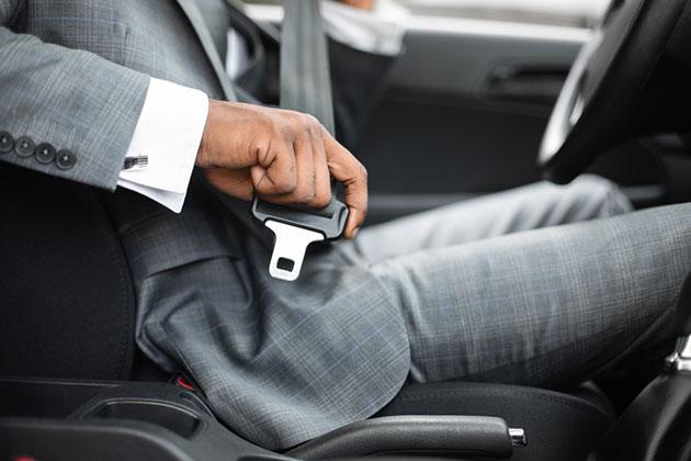 When was the first seat belt invented?